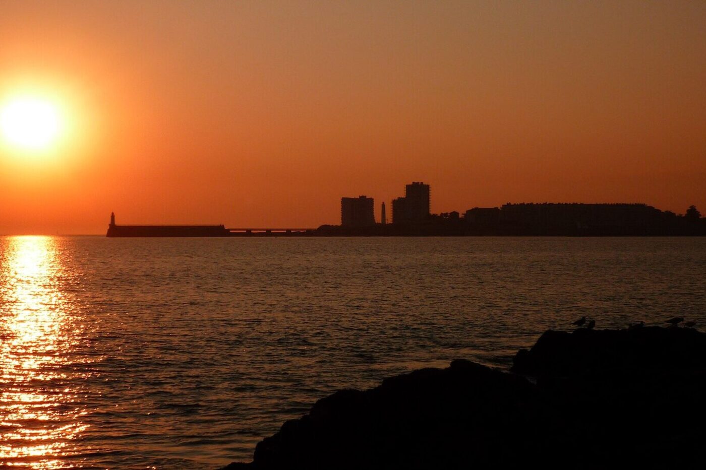 Coucher de soleil aux Sables-d'Olonne, Vendée